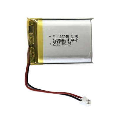 bateria recarregável 103040 do polímero do lítio de 3.7V 1200mAh para produtos eletrónicos de consumo