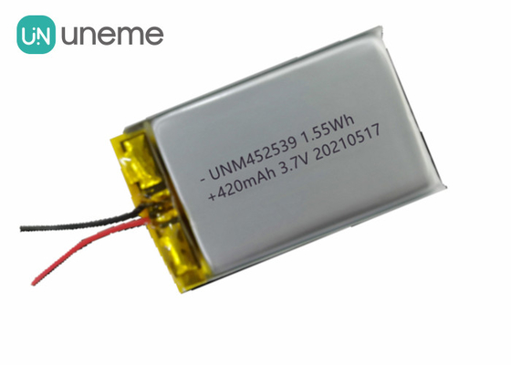 Bateria de lítio recarregável 452539 3.7V de Lipo 420mAh para produtos eletrónicos de consumo