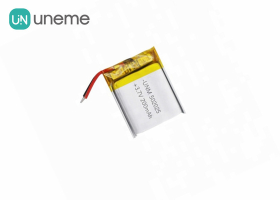 bateria feita sob encomenda 502025 3.7V 210mAh do polímero do lítio de 5.1*19.5*24mm com CB IEC62133