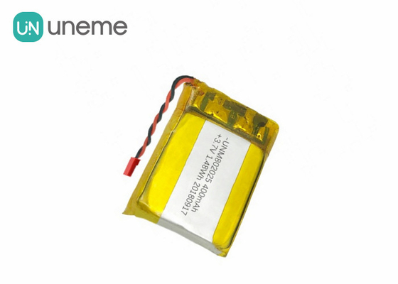 bateria 3.7V do polímero do lítio 802025 410mAh recarregável para o perseguidor MSDS de GPS